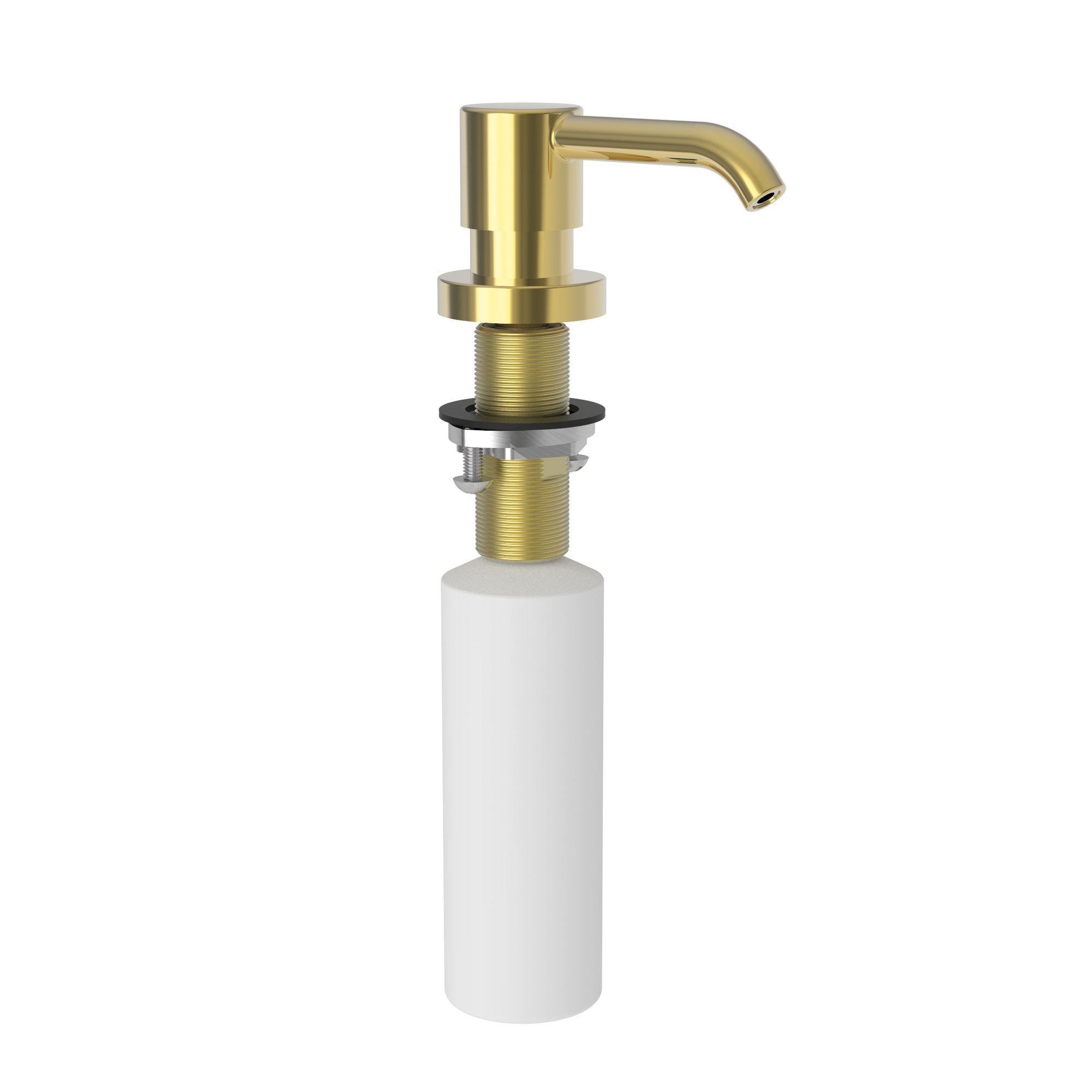 Newport Brass East Linear Deck Mounted Soap & Lotion Dispenser with 8oz Bottle