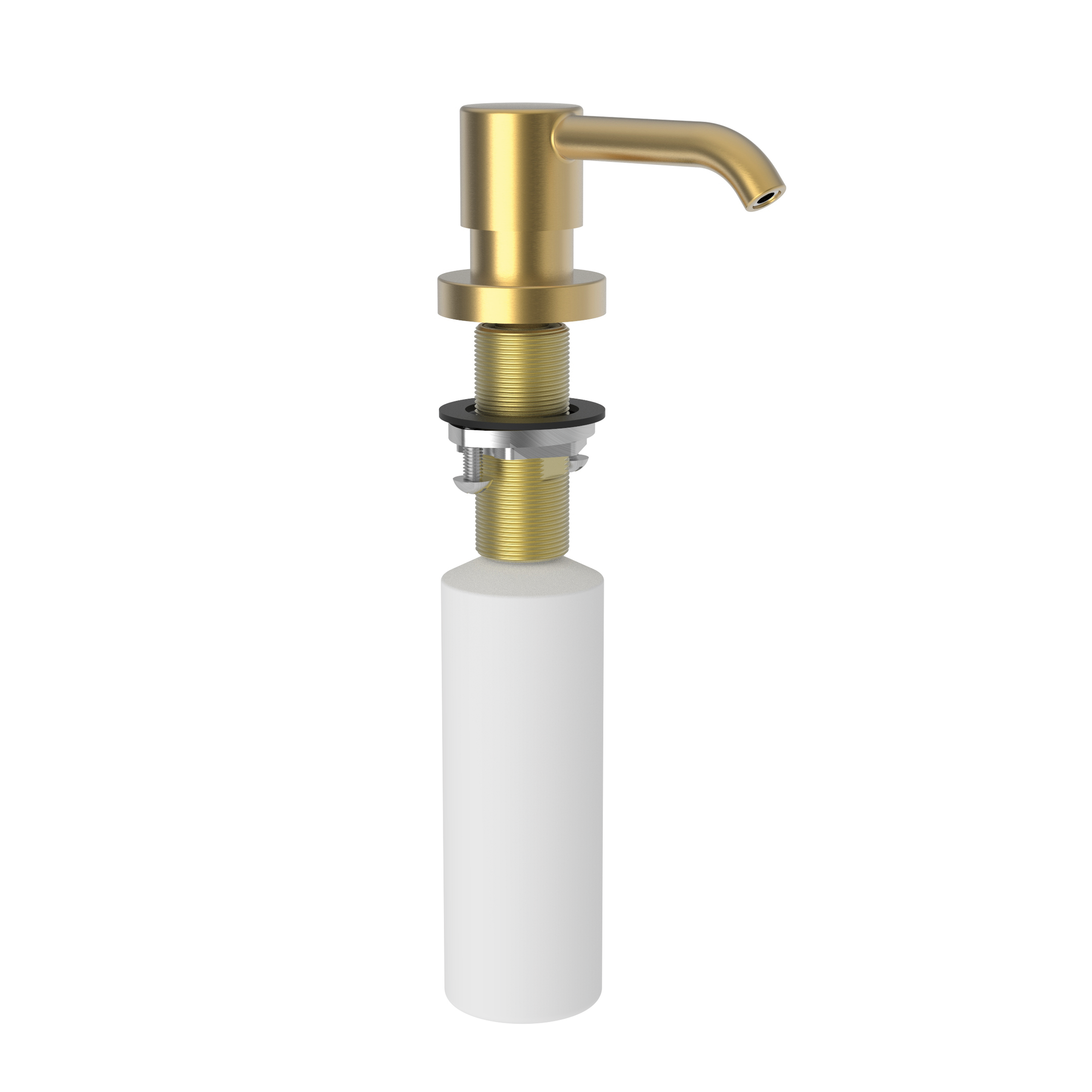 Newport Brass East Linear Deck Mounted Soap & Lotion Dispenser with 8oz Bottle