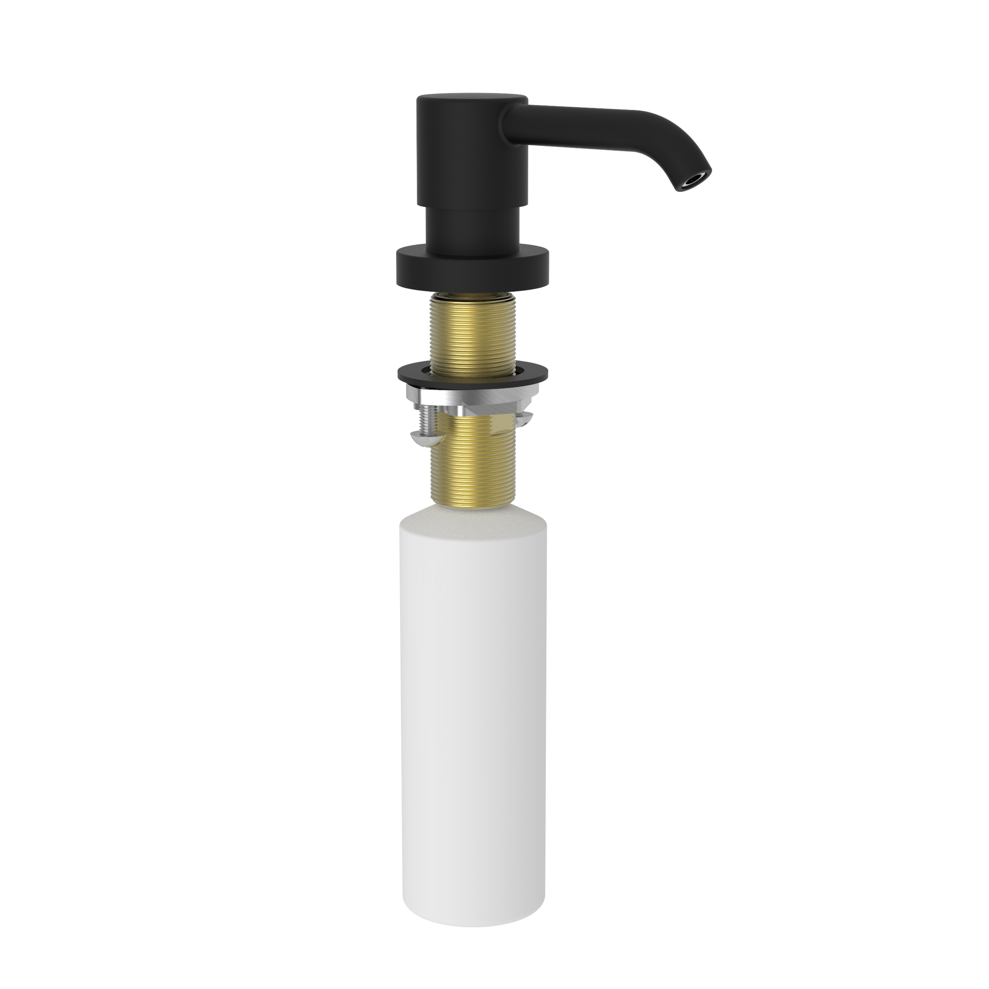 Newport Brass East Linear Deck Mounted Soap & Lotion Dispenser with 8oz Bottle