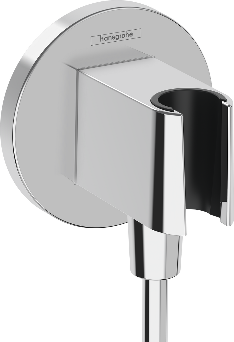 Hansgrohe FixFit S Round Wall Elbow with Handshower Holder