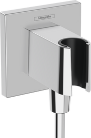Hansgrohe FixFit E Square Wall Elbow with Handshower Holder
