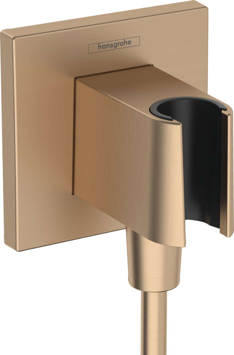 Hansgrohe FixFit E Square Wall Elbow with Handshower Holder
