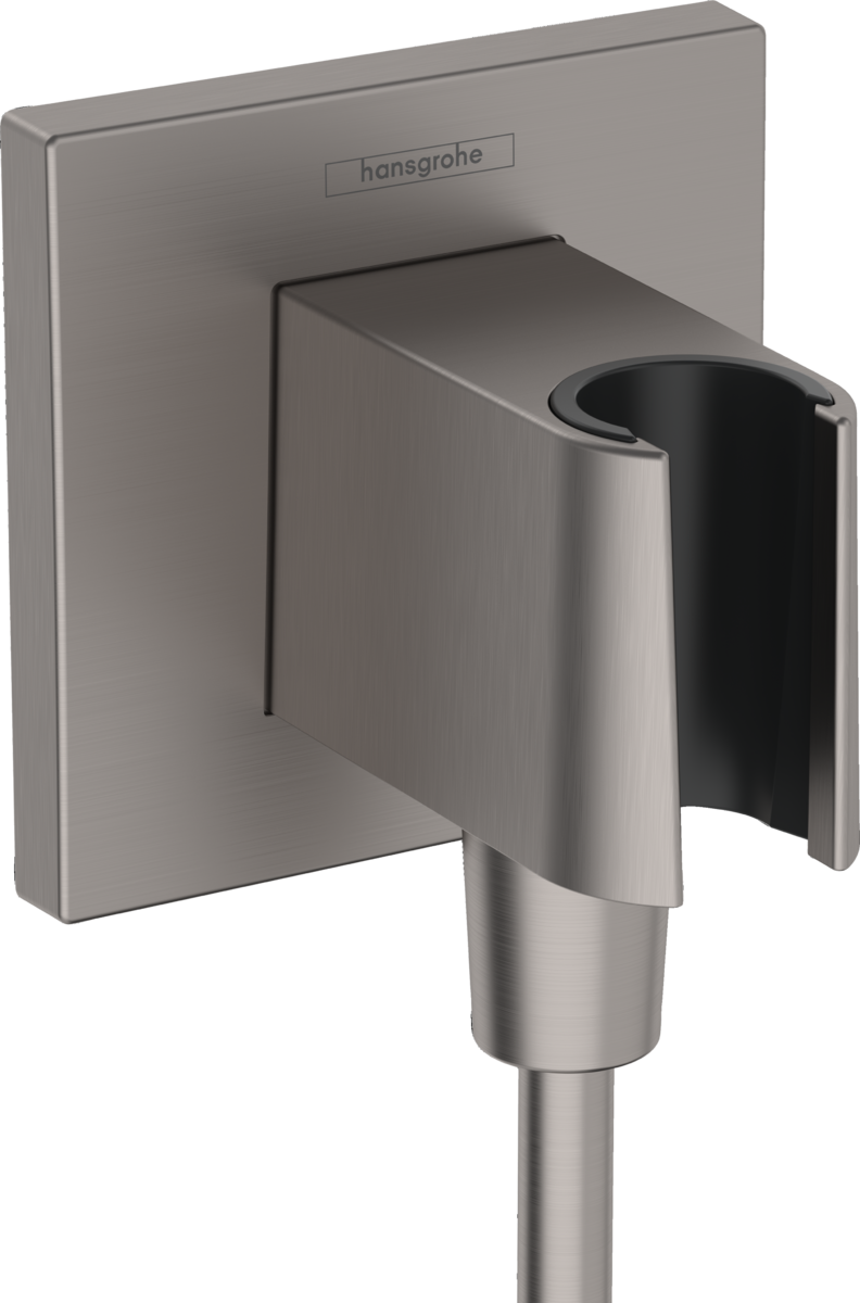 Hansgrohe FixFit E Square Wall Elbow with Handshower Holder