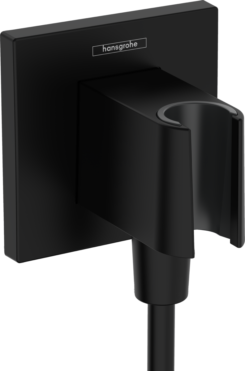 Hansgrohe FixFit E Square Wall Elbow with Handshower Holder