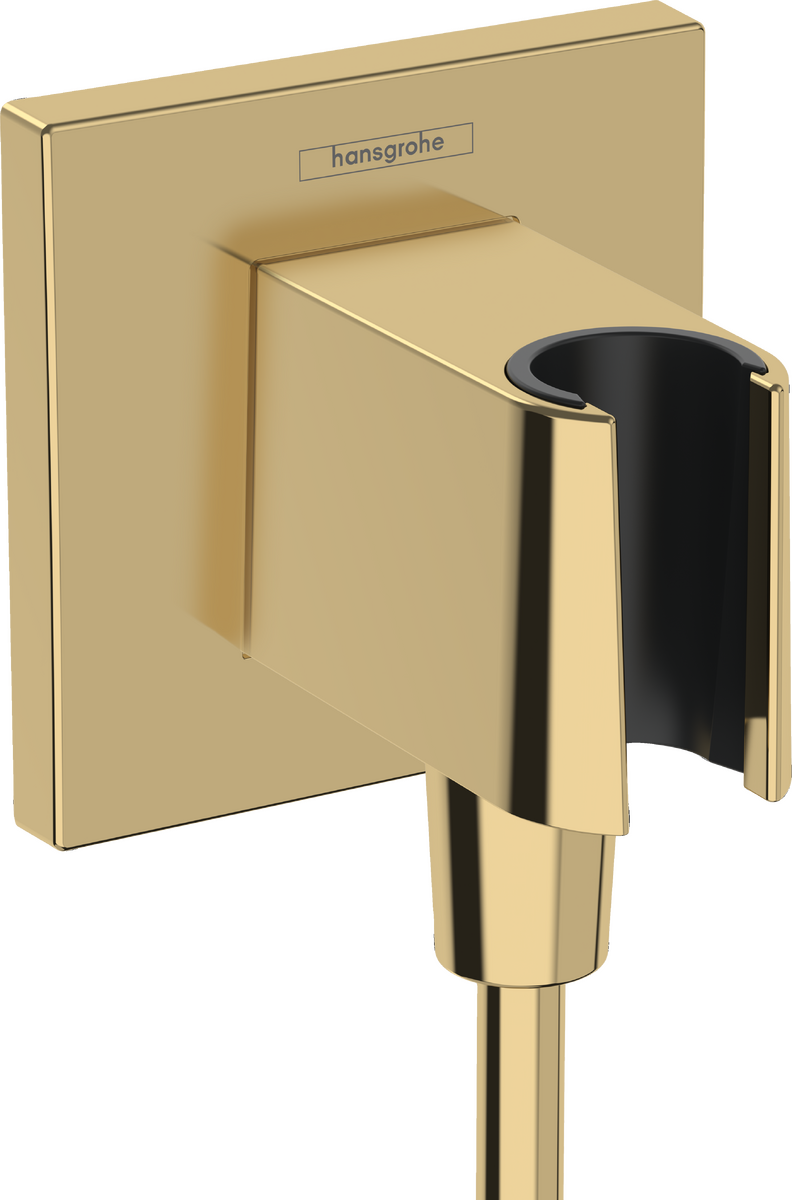 Hansgrohe FixFit E Square Wall Elbow with Handshower Holder