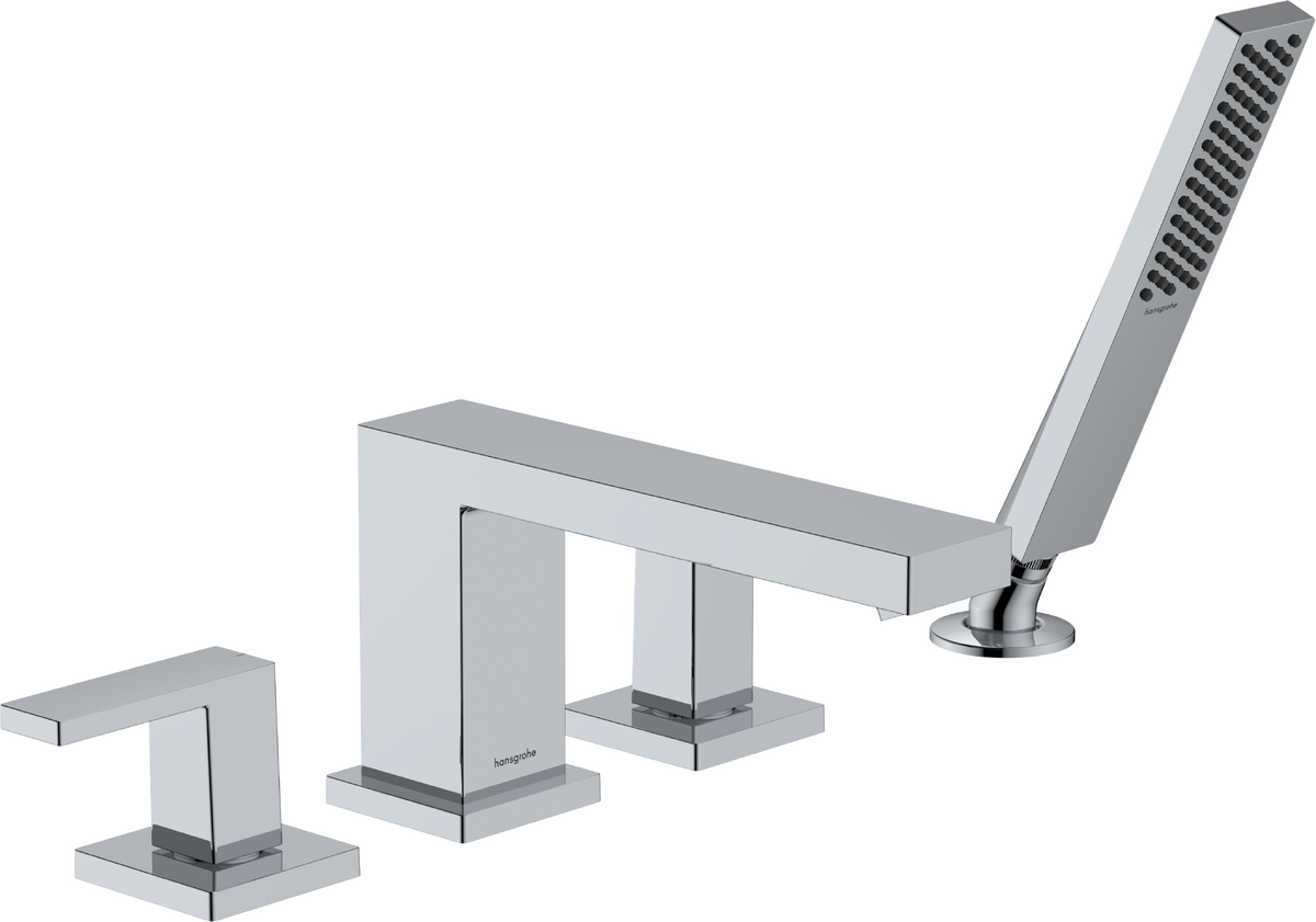 Hansgrohe Tecturis E Deck Mounted Roman Tub Filler with Diverter & Handshower