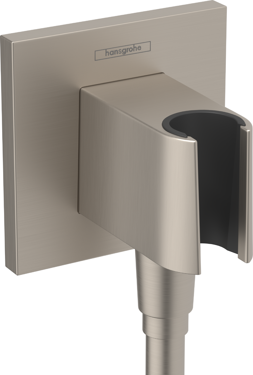 Hansgrohe FixFit E Square Wall Elbow with Handshower Holder
