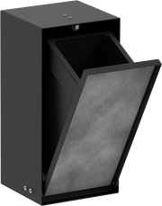 Hansgrohe XtraStoris Rock 2.5 Liter Metal Side Mount Trash Can with Tileable Door