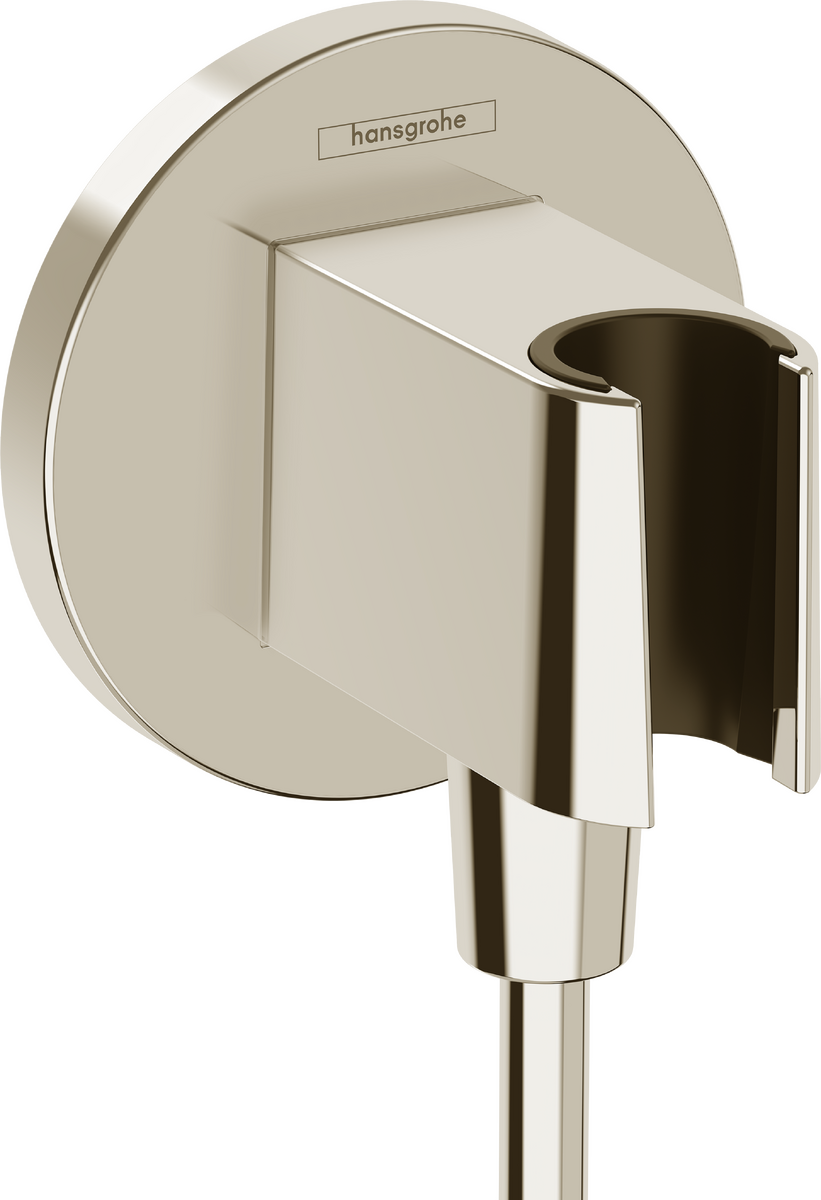 Hansgrohe FixFit S Round Wall Elbow with Handshower Holder