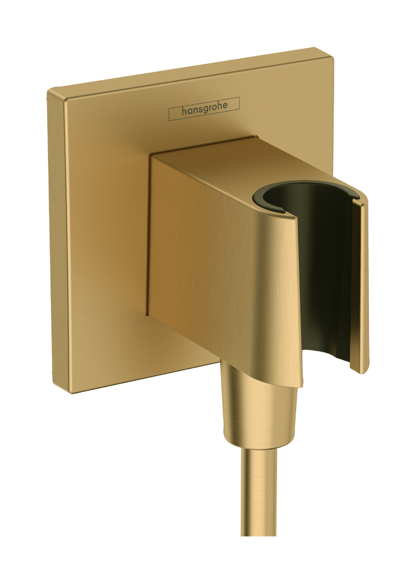 Hansgrohe FixFit E Square Wall Elbow with Handshower Holder