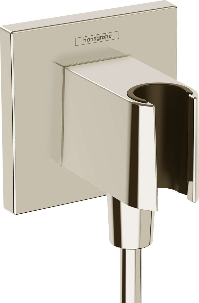 Hansgrohe FixFit E Square Wall Elbow with Handshower Holder