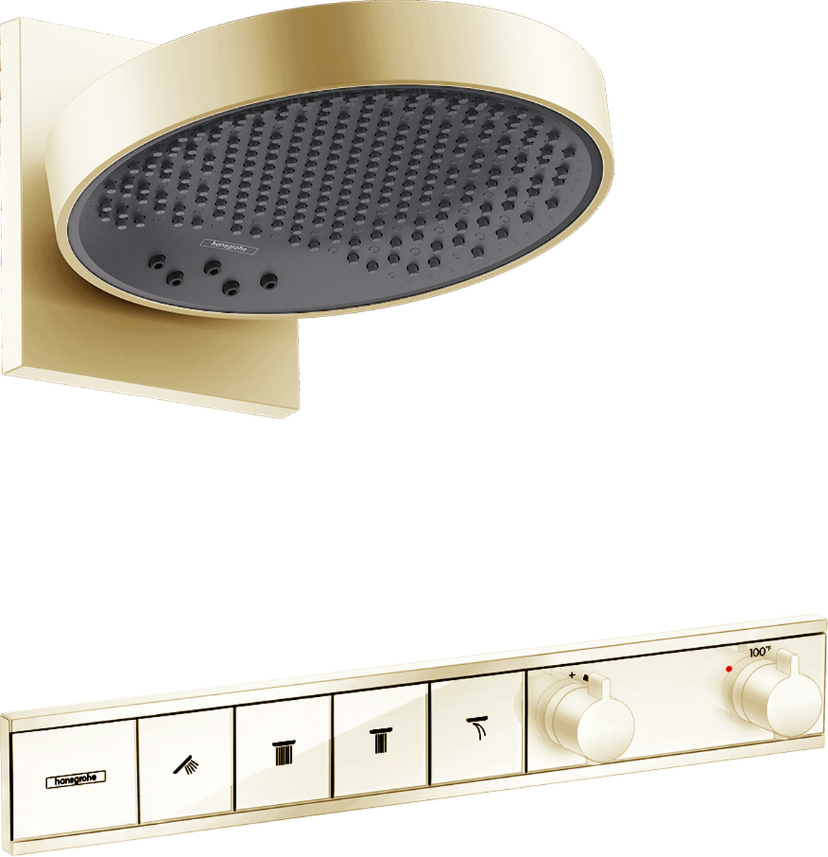 Hansgrohe Rainfinity 1.75 GPM Showerhead with RainSelect Thermostatic Trim for 4 Functions