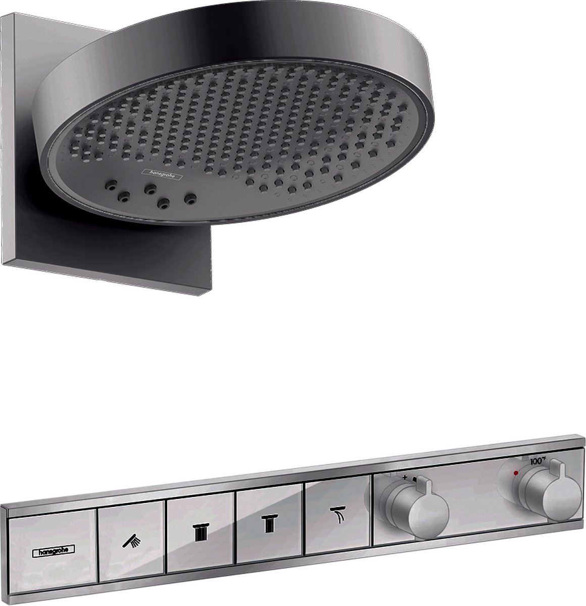 Hansgrohe Rainfinity 1.75 GPM Showerhead with RainSelect Thermostatic Trim for 4 Functions