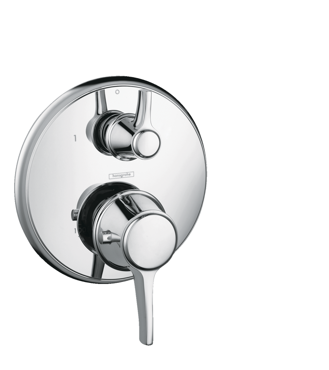 Hansgrohe 15753001 Ecostat Classic Thermostatic Trim with Volume Control and Diverter, Round in Chrome