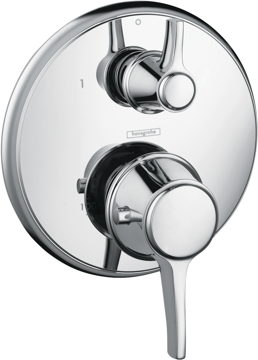 Hansgrohe 15753001 Ecostat Classic Thermostatic Trim with Volume Control and Diverter, Round in Chrome
