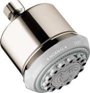 Hansgrohe 28496831 Clubmaster Shower Head 3-Jet, 2.5 GPM in Polished Nickel