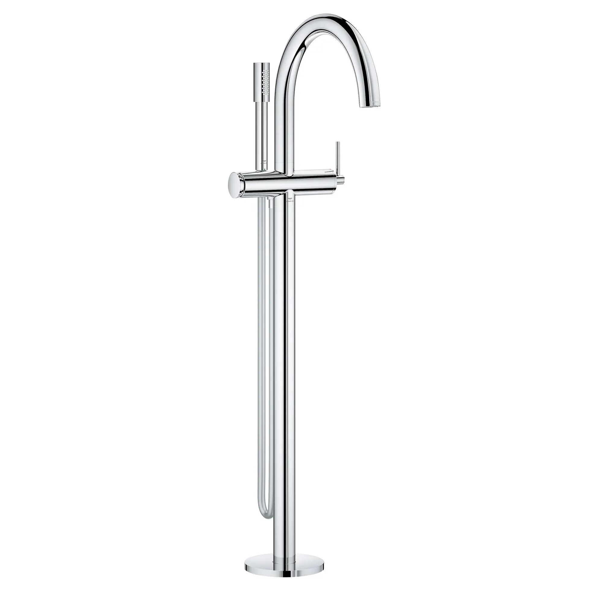Grohe Atrio Single-Handle Freestanding Tub Faucet with Hand Shower - Grohe Starlight Chrome