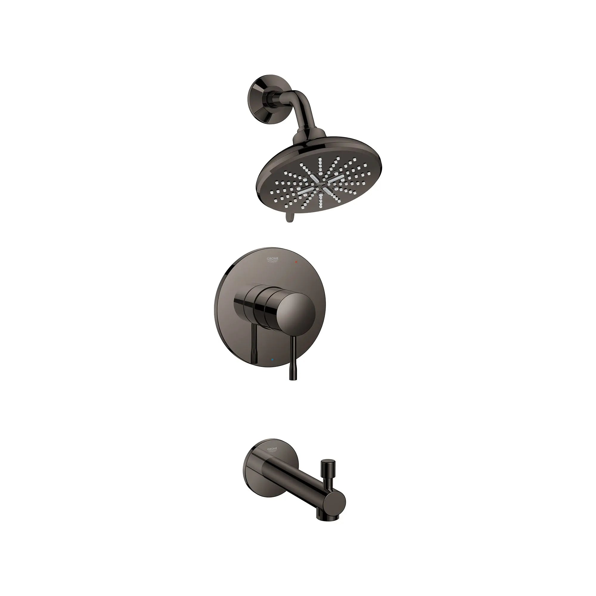 Grohe Essence 102496A000 Essence Pressure Balance Valve Tub/Shower Combo in Grohe Hard Graphite