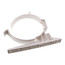 Metal clamp with white flexible tubing attached to metal bracket.