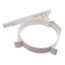Stainless steel venting pipe clamp with mounting bracket for Rinnai appliances.