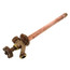 Brass freezeless wall faucet with 10-inch copper tubing and metal handle valve.