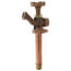 Woodford freezeless wall faucet with 4-inch spout, anti-siphon valve, and brown metal handle.