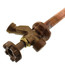 Brass freezeless wall faucet with 6-inch spout and metal handle, shown at angle.