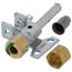 Robertshaw 1810-100 pilot kit components including metal valve body, brass fittings, and adjustment mechanisms.