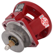 Red and gray bearing assembly for Bell & Gossett pump with bronze housing and central shaft connector.