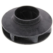 Dark gray Noryl plastic pump impeller with central hub and curved blade design for Bell & Gossett pumps.