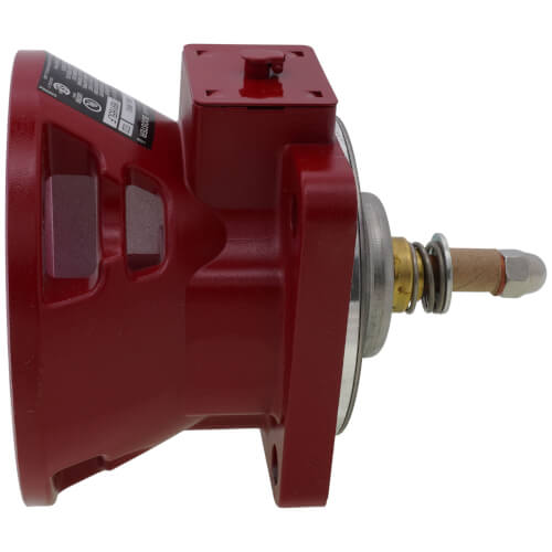 Red cast iron bearing assembly with metal shaft, brass collar, and rubber seal components for pump applications.
