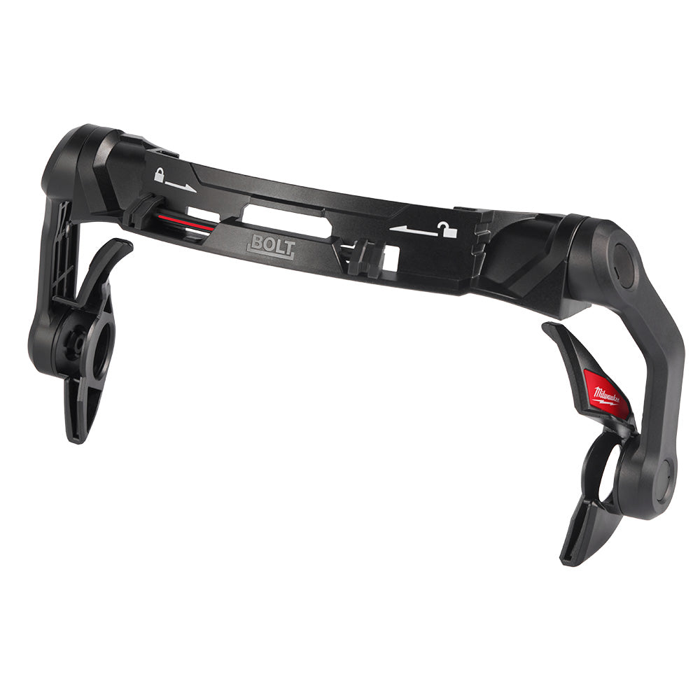Black BOLT eye visor mount with side clips and central mounting bracket for helmet attachment.