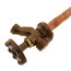 Brass freezeless wall faucet with 10-inch spout and anti-siphon valve, shown at angle against white background.