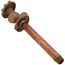 Woodford freezeless wall faucet with 6-inch spout and anti-siphon valve, rust-colored finish.
