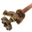 Brass freezeless wall faucet with 8-inch spout and anti-siphon valve displayed at an angle.