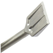 SDS-Max demolition scraping chisel with 2 inch wide flat head and cylindrical shaft.