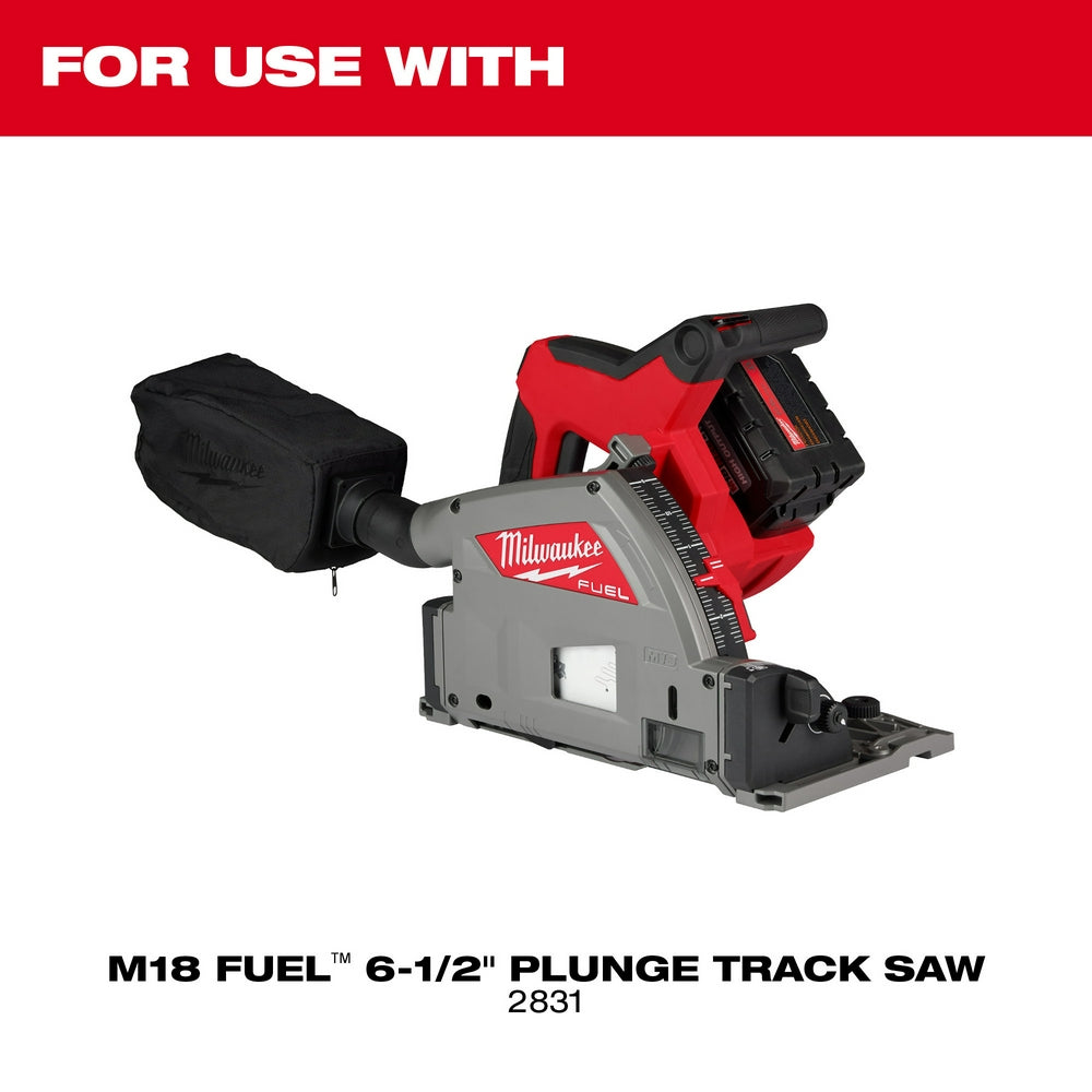 Black anti-splinter strip accessory for Milwaukee M18 FUEL plunge track saw.