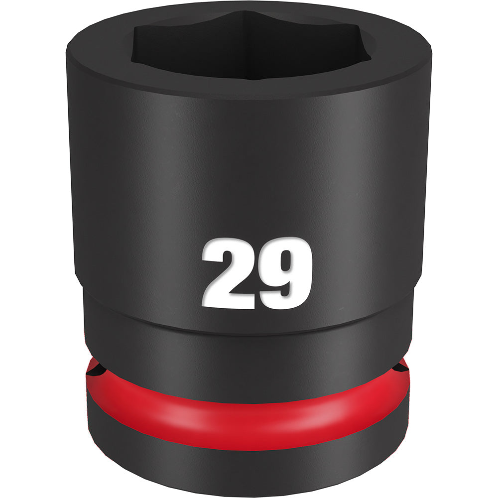 Black 29MM socket with hexagonal opening and red grip band near base.