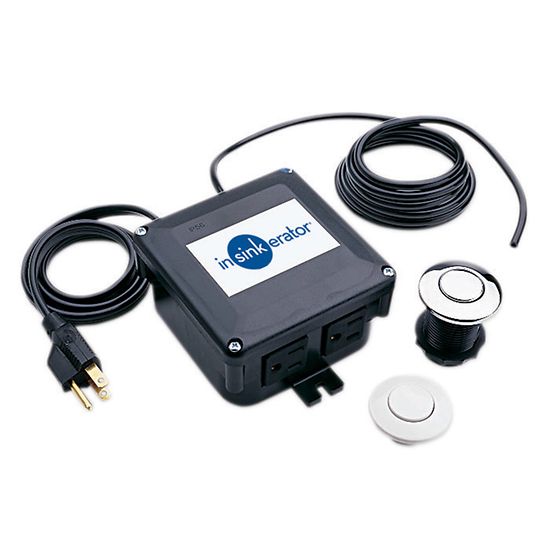 InSinkErator SinkTop Air Switch Dual Outlet, Includes Chrome and White Buttons - 76696
