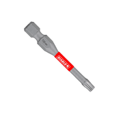 Gray Diablo Torx T20 drive bit with red band and hex shank, 2 inches long.