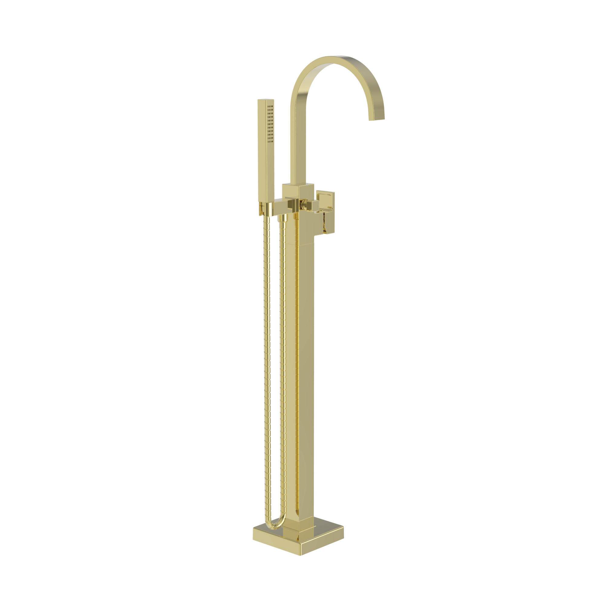 Newport Brass Secant Floor Mounted Tub Filler with Diverter & Hand Shower