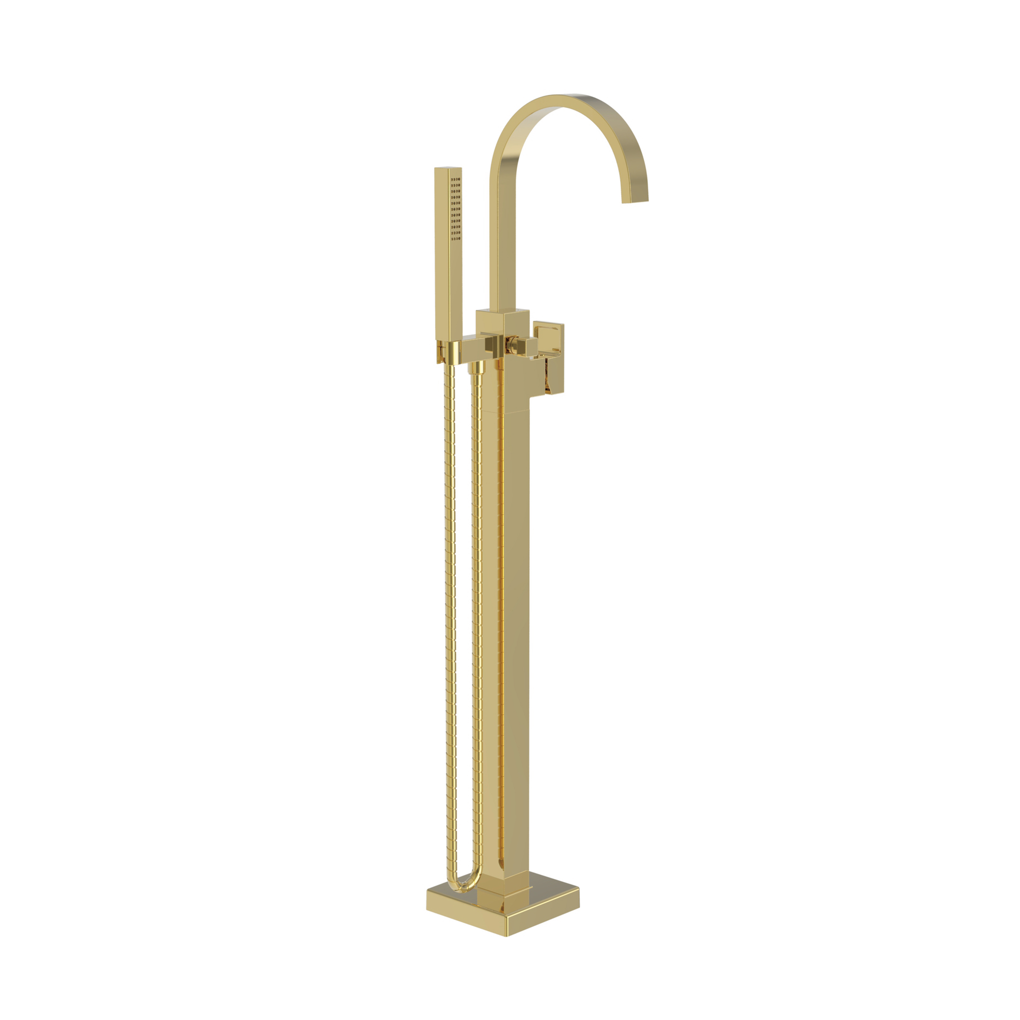 Newport Brass Secant Floor Mounted Tub Filler with Diverter & Hand Shower