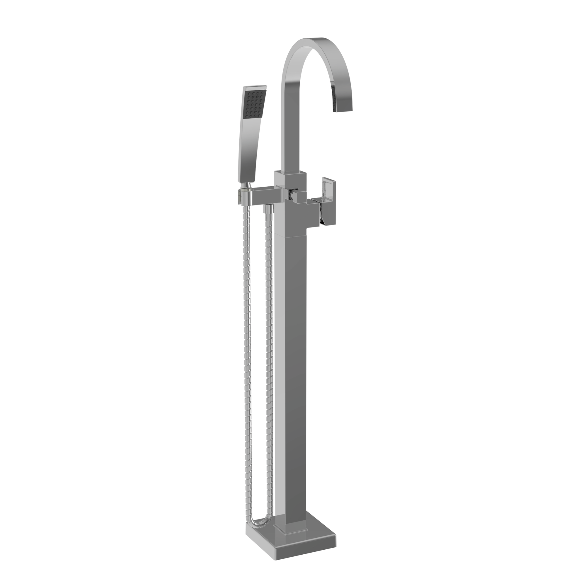Newport Brass Secant Floor Mounted Tub Filler with Diverter & Hand Shower