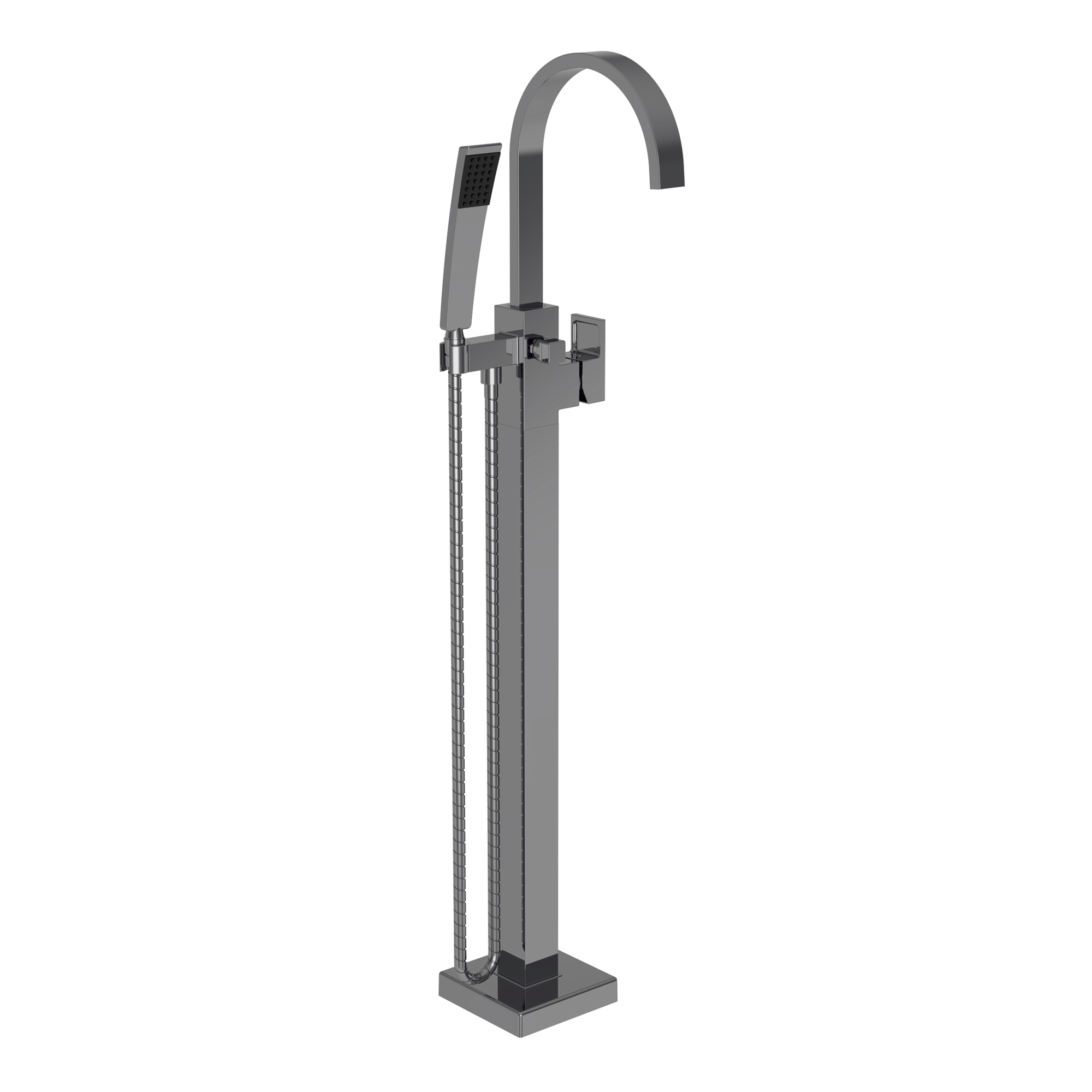 Newport Brass Secant Floor Mounted Tub Filler with Diverter & Hand Shower