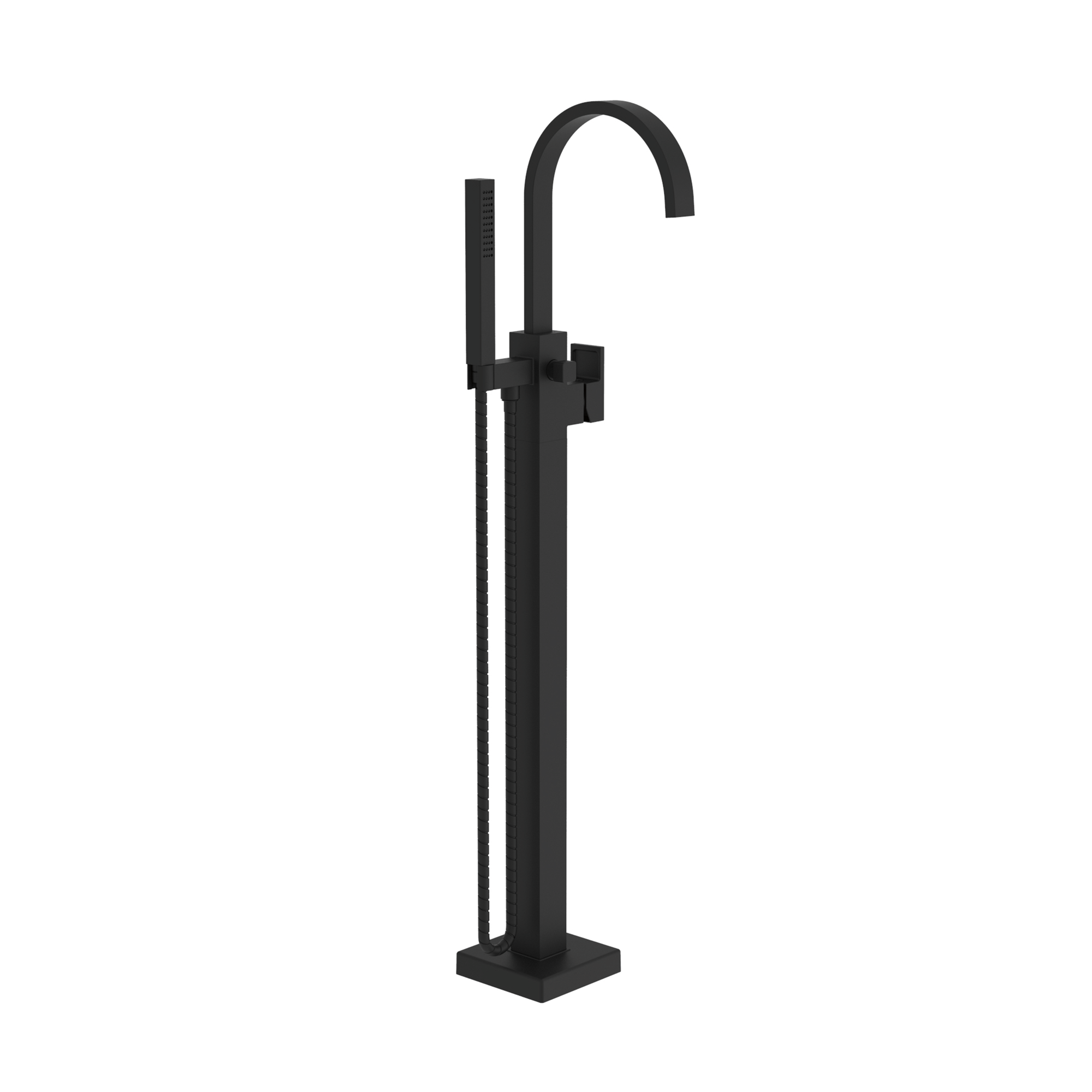 Newport Brass Secant Floor Mounted Tub Filler with Diverter & Hand Shower