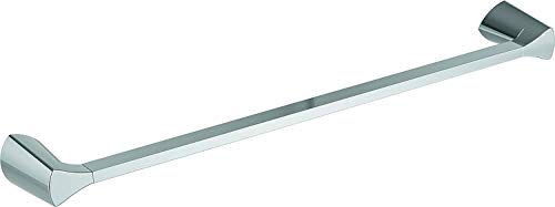 Chrome towel bar with angular end brackets, 24 inches long.