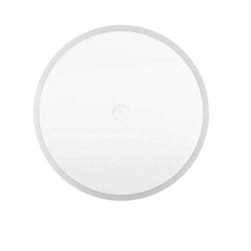 White plastic test cap with gray rim, 3 inch diameter, flat circular design.