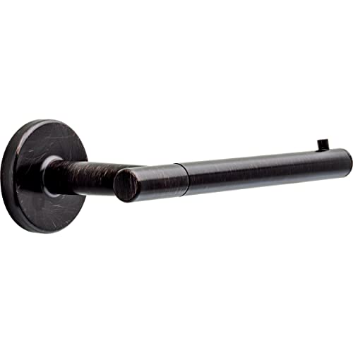 Venetian bronze tissue holder with cylindrical arm and circular wall-mounted base.