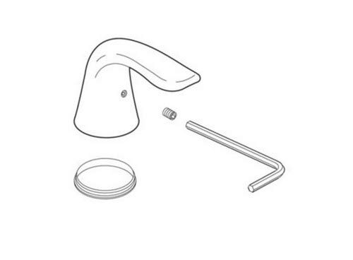 Metal lever handle kit for roman tub with curved spout, mounting hardware, and escutcheon plate in champagne bronze finish.