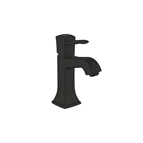Hansgrohe 31300671 Metropol Classic Single-Hole Faucet 110 with Pop-Up Drain, 1.2 GPM in Matte Black